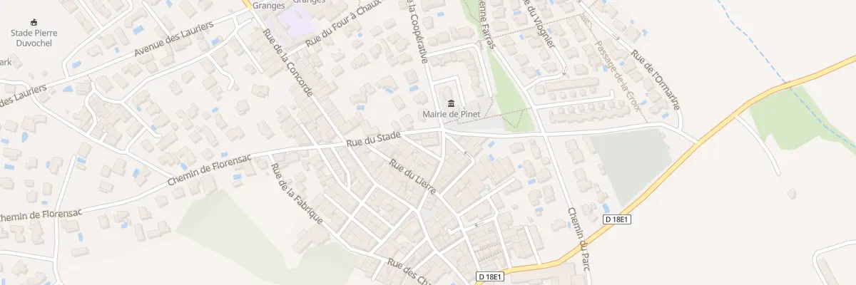 Plan du 2 Rue du Stade à Pinet