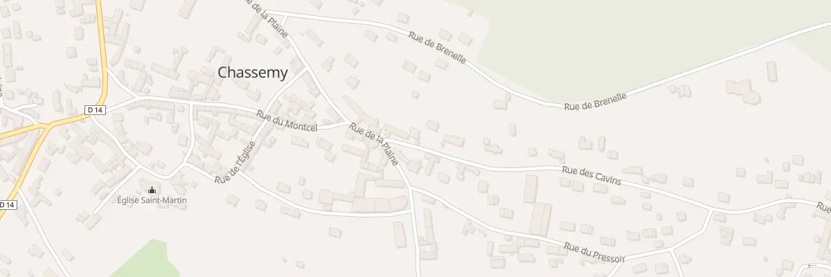 Plan du 3 Rue des Cavins à Chassemy