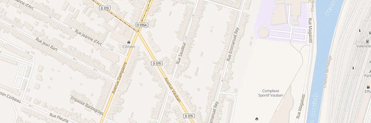 Plan du 137 Rue Saudeur à Valenciennes