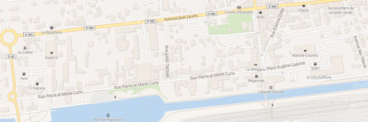 Plan du 16 Rue Pierre et Marie Curie à Migennes