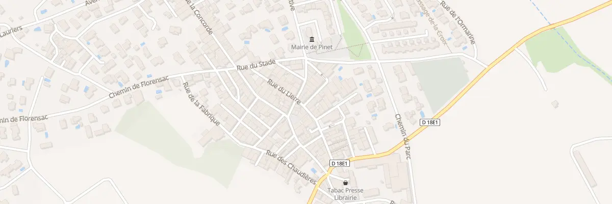 Plan du 1 Rue des Acacias à Pinet