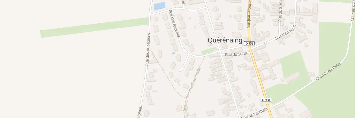Plan du 2 All des Bleuets à Quérénaing