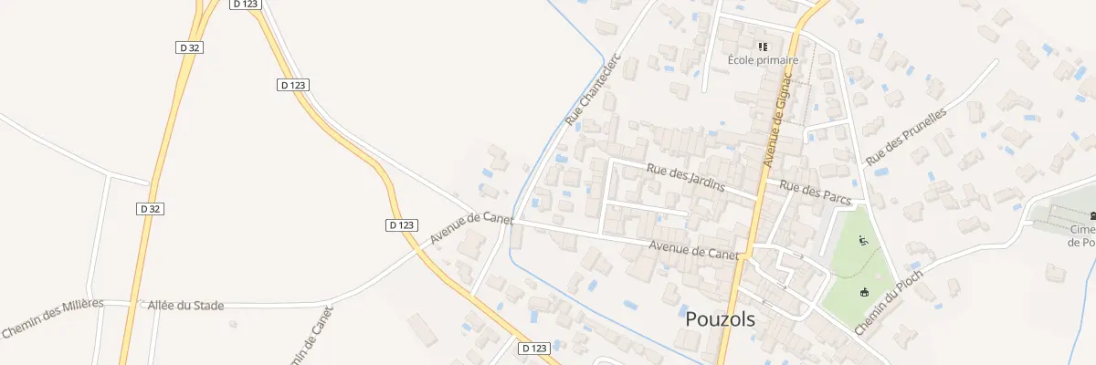 Plan du 14 Rue Chanteclerc à Pouzols
