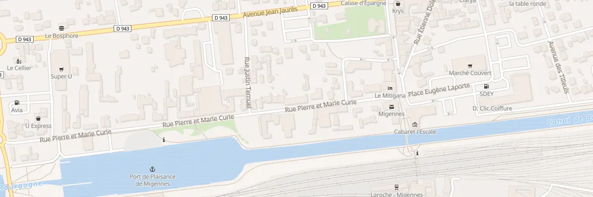 Plan du 12 Rue Pierre et Marie Curie à Migennes