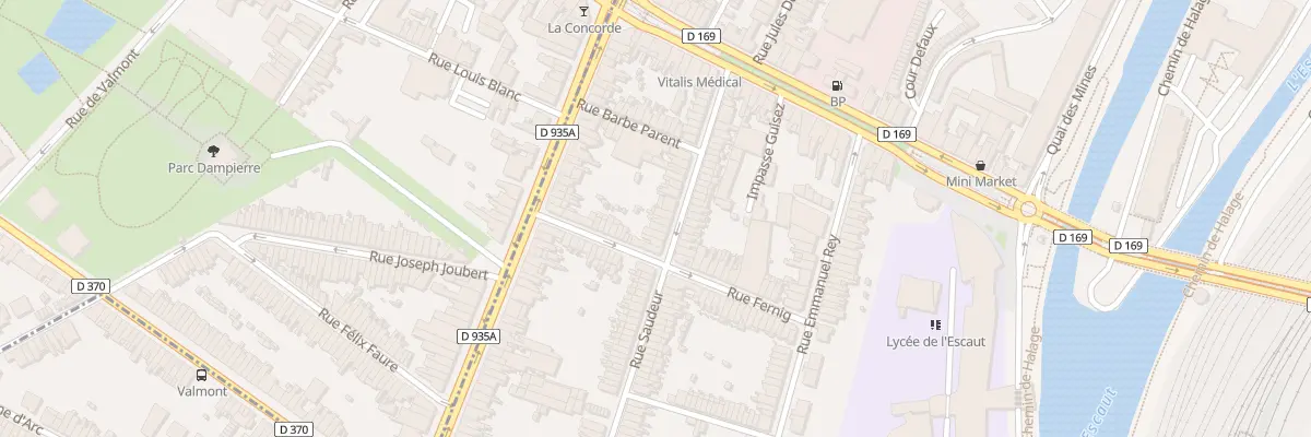 Plan du 32 Rue Saudeur à Valenciennes