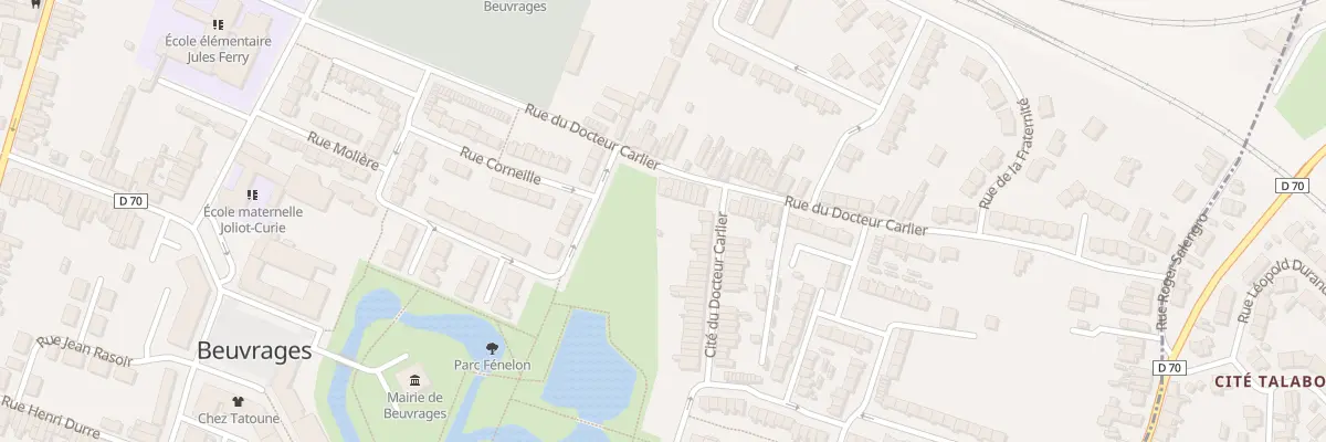 Plan du 2 Rue du Docteur Carlier à Beuvrages