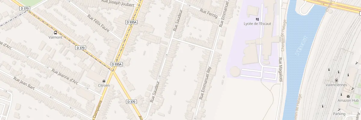 Plan du 101 Rue Saudeur à Valenciennes