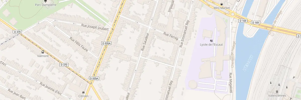 Plan du 73 Rue Saudeur à Valenciennes