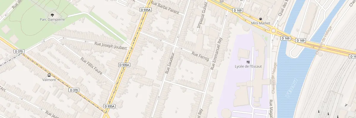 Plan du 57 Rue Saudeur à Valenciennes