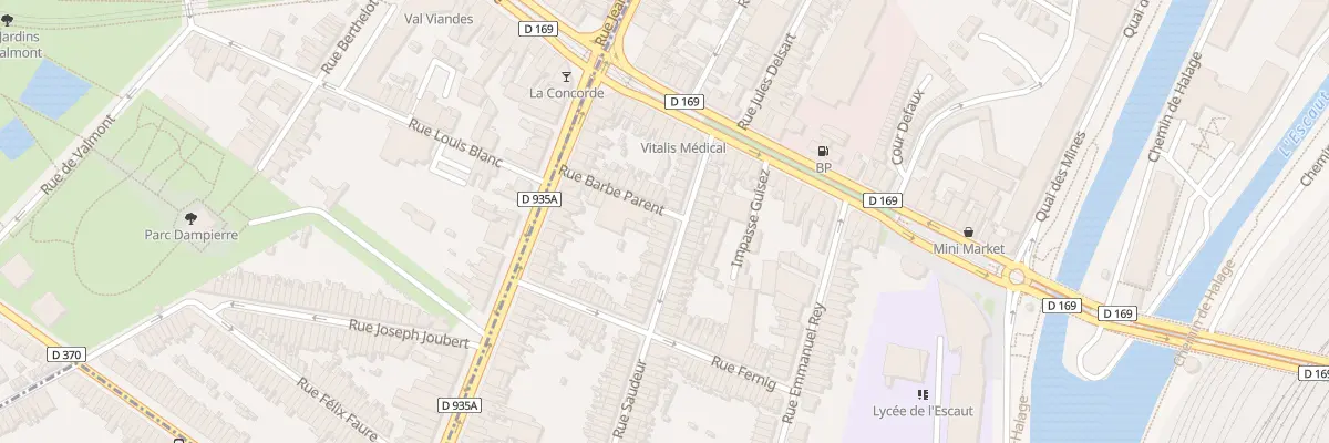 Plan du 16 Rue Saudeur à Valenciennes
