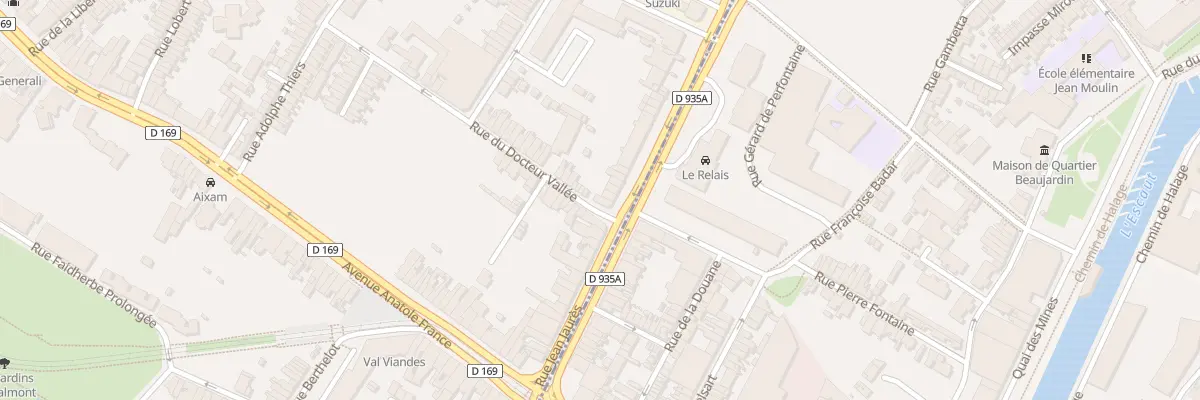 Plan du 1 Rue du Docteur Vallee à Anzin