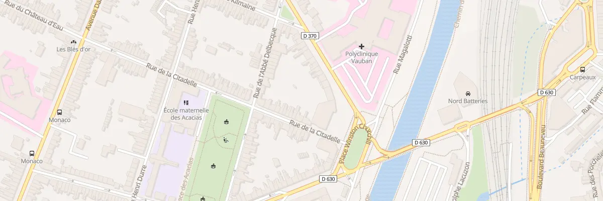 Plan du 12 Rue de la Citadelle à Valenciennes