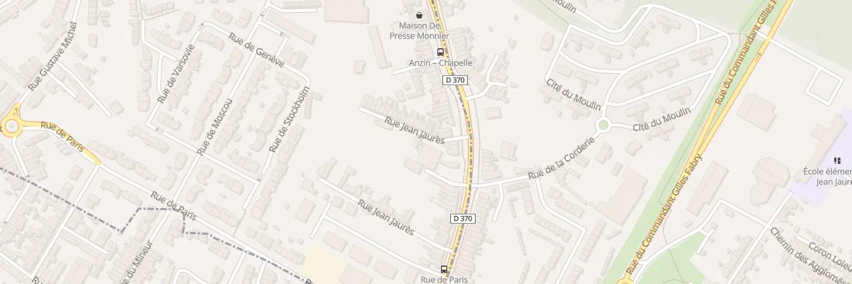 Plan du 225 Rue Jean Jaurès à Beuvrages
