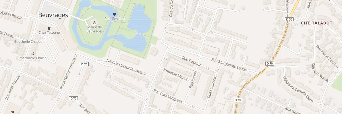 Plan du 4 Rue Pasteur à Beuvrages