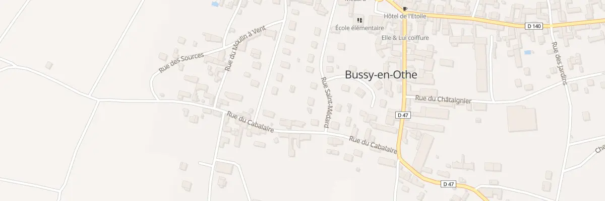 Plan du 13 Rue St Medard à Bussy-en-Othe