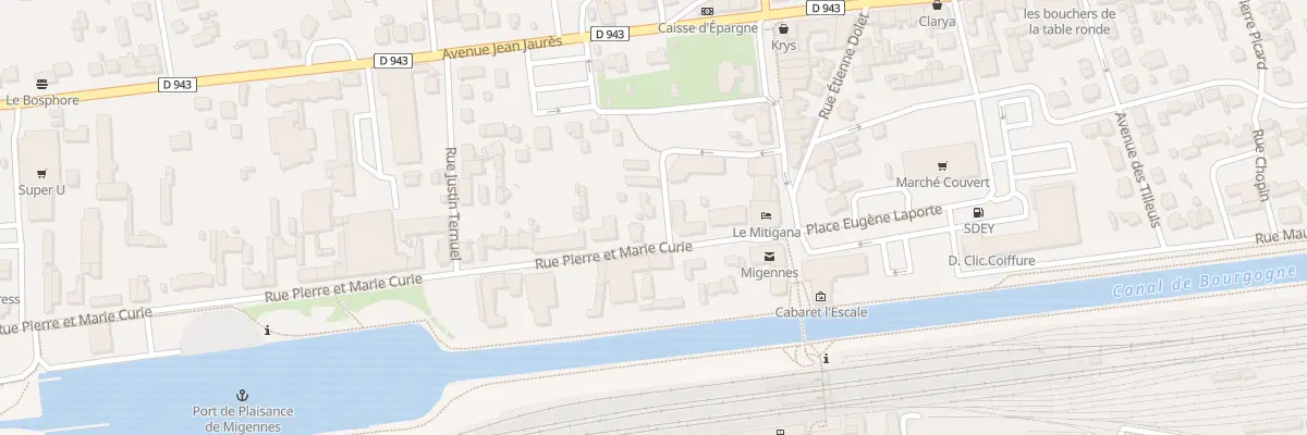 Plan du 6 Rue Pierre et Marie Curie à Migennes