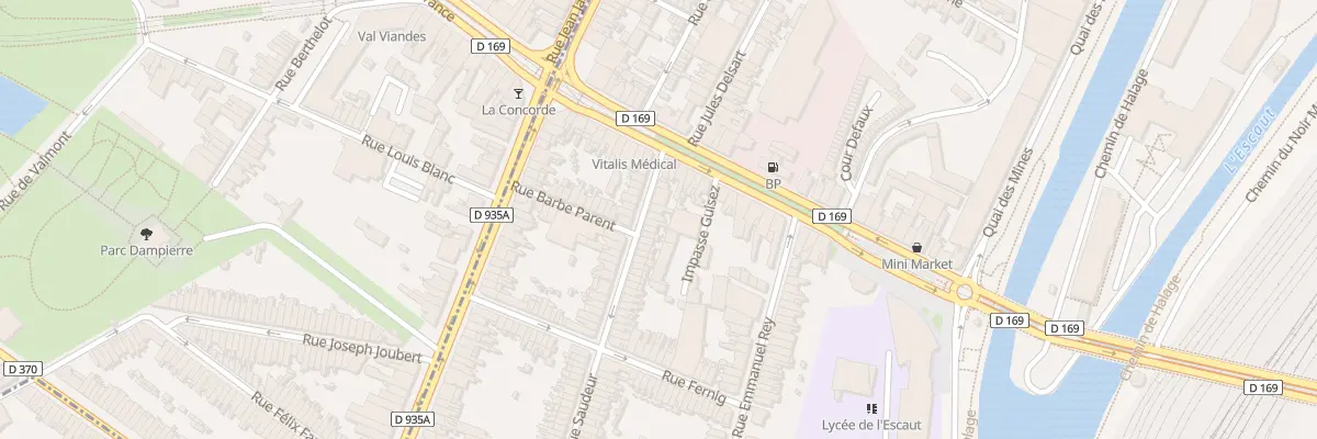 Plan du 7 Rue Saudeur à Valenciennes