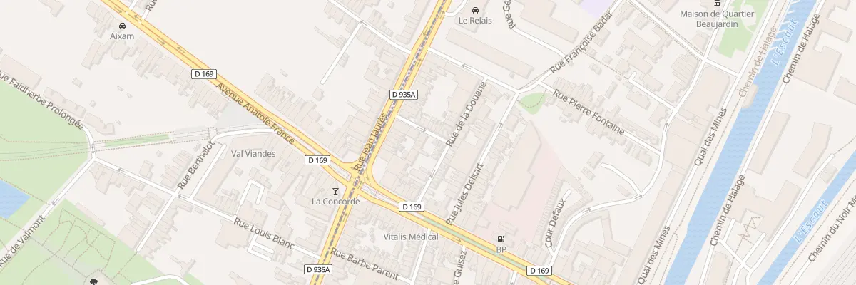 Plan du 11 Rue de la Douane à Valenciennes