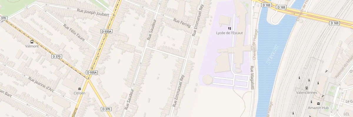 Plan du 54 Rue Emmanuel Rey à Valenciennes