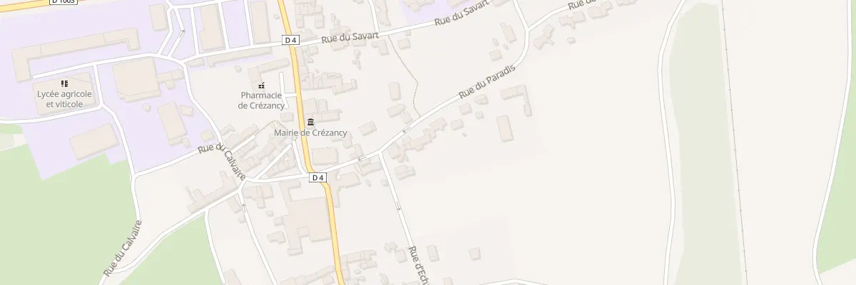 Plan du 10 Rue du Paradis à Crézancy