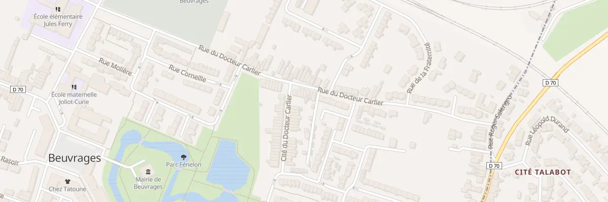 Plan du 90 Rue du Docteur Carlier à Beuvrages