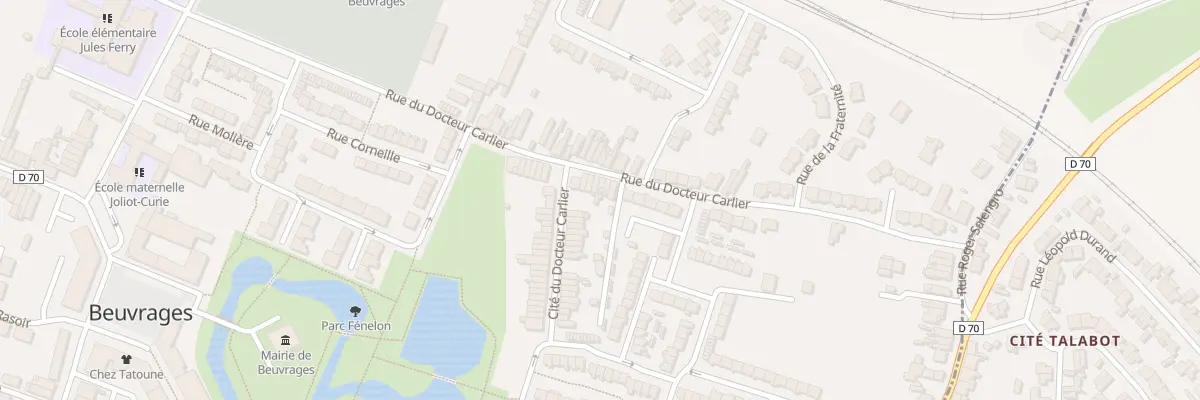 Plan du 92 Rue du Docteur Carlier à Beuvrages