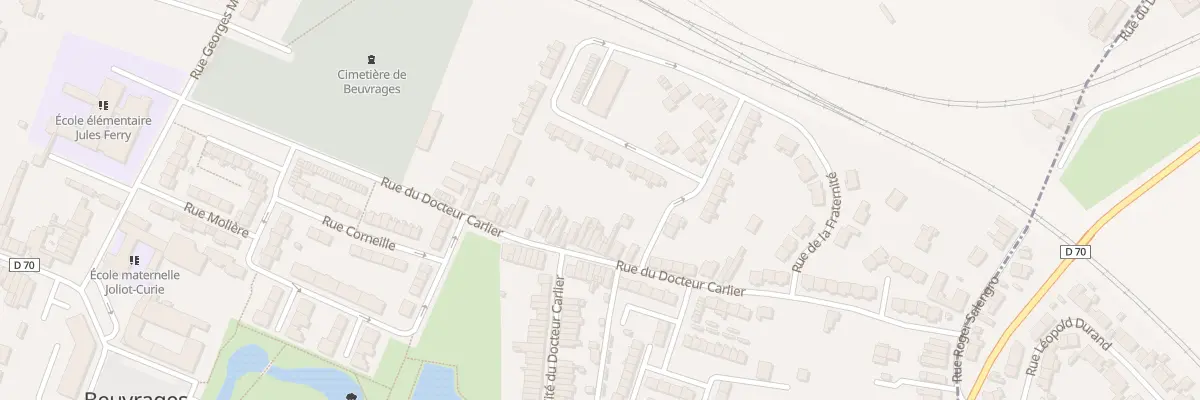 Plan du 25 Rue du Docteur Carlier à Beuvrages