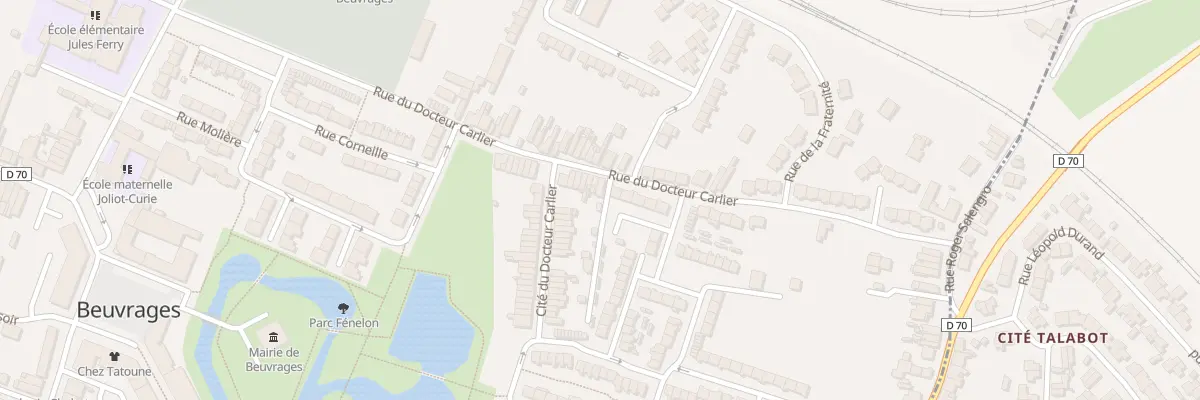 Plan du 96 Rue du Docteur Carlier à Beuvrages