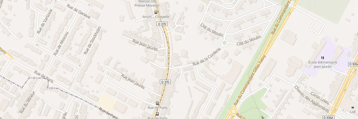 Plan du 93 Rue Waldeck Rousseau à Anzin