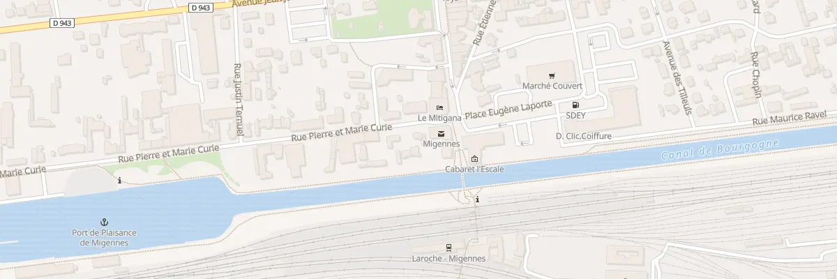Plan du 1A Rue Pierre et Marie Curie à Migennes