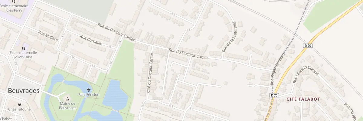 Plan du 104 Rue du Docteur Carlier à Beuvrages