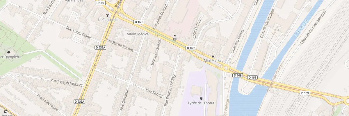 Plan du 2 Rue Emmanuel Rey à Valenciennes