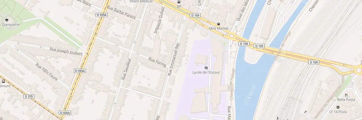 Plan du 25 Rue Emmanuel Rey à Valenciennes