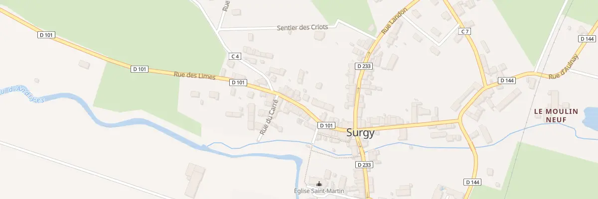 Plan du 16 Rue des Margotins à Surgy