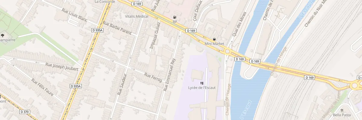 Plan du 9 Rue Emmanuel Rey à Valenciennes