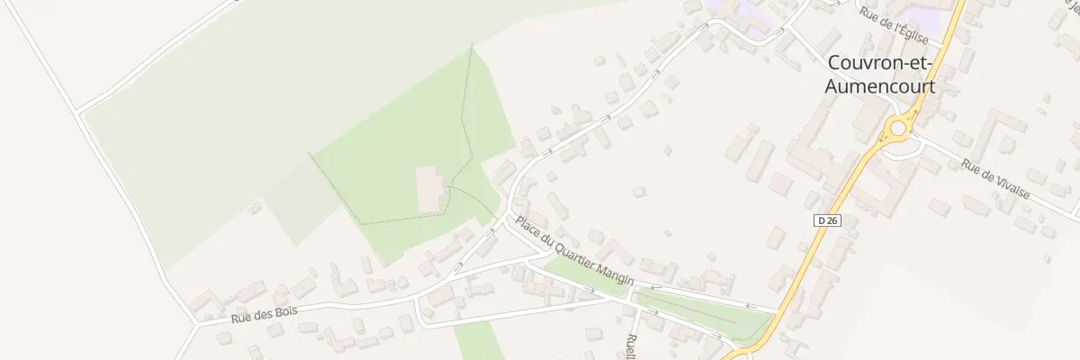 Plan du 25 Rue de la Verdure à Couvron-et-Aumencourt