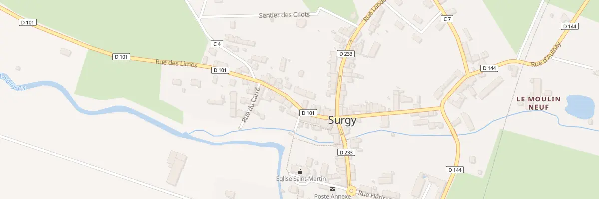 Plan du 10 Rue des Margotins à Surgy