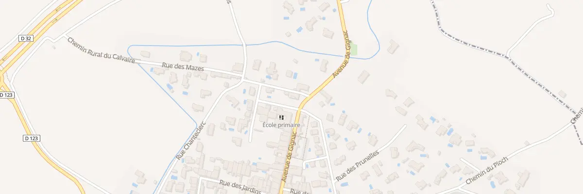 Plan du 1 Rue des Ecoles à Pouzols