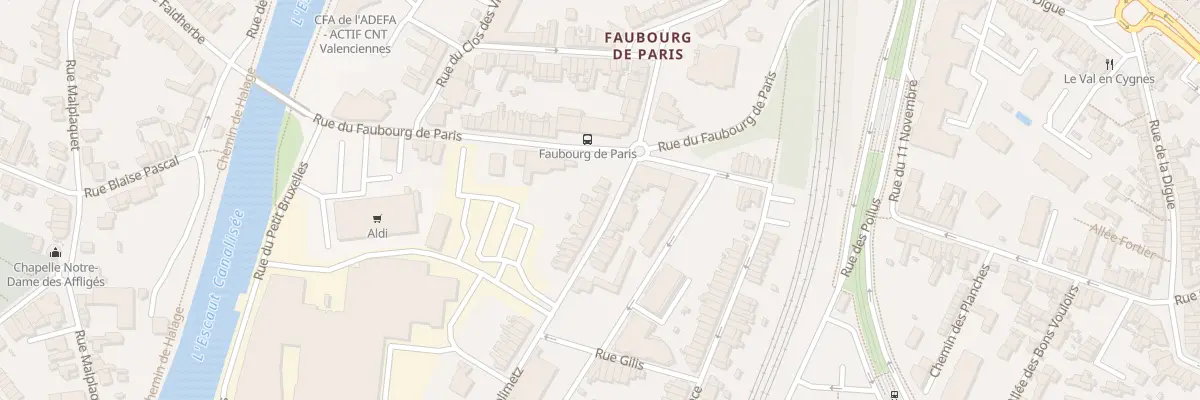 Plan du 2 Rue du Jolimetz à Valenciennes