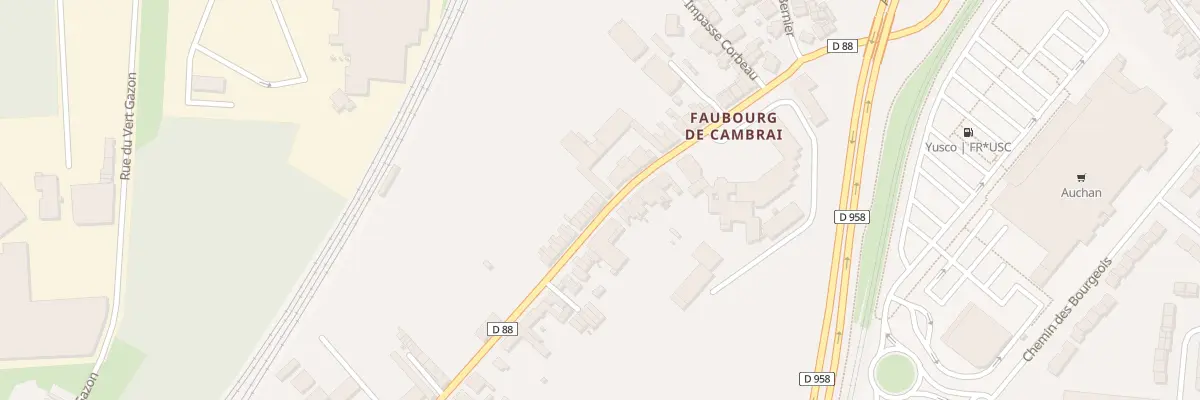 Plan du 18 Av du Faubourg de Cambrai à Valenciennes