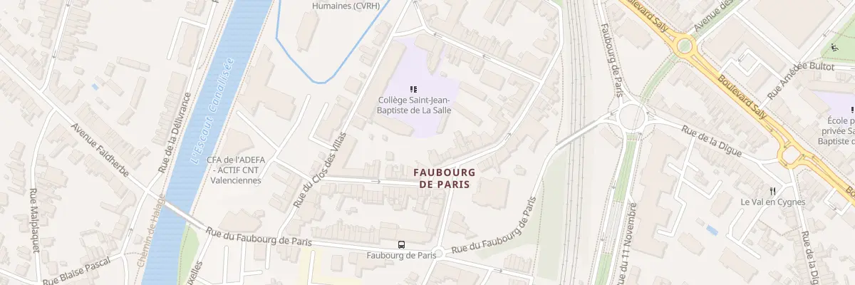 Plan du 36 Rue du Faubourg de Paris à Valenciennes