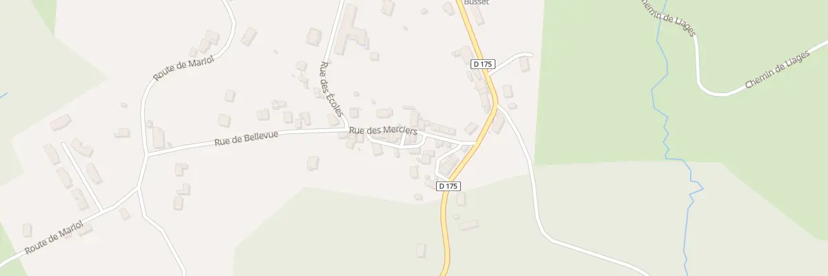 Plan du 1 Rue des Merciers à Busset
