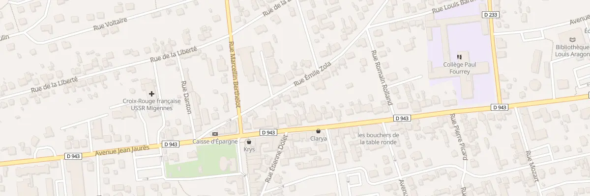 Plan du 49 Rue Emile Zola à Migennes