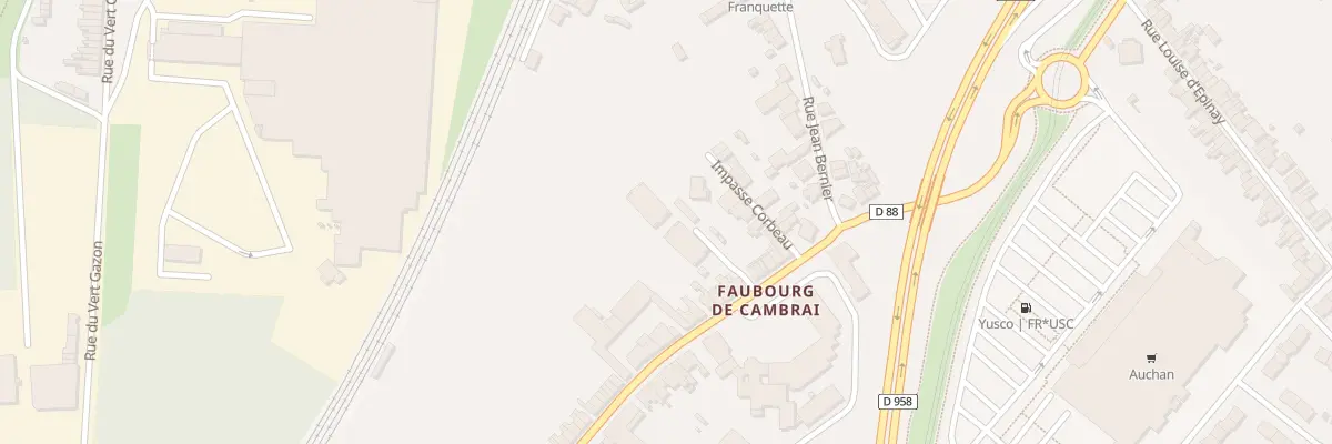 Plan du 10B Av du Faubourg de Cambrai à Valenciennes