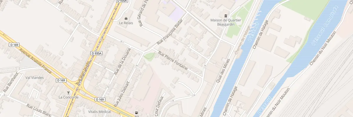 Plan du 18 Rue Pierre Fontaine à Valenciennes