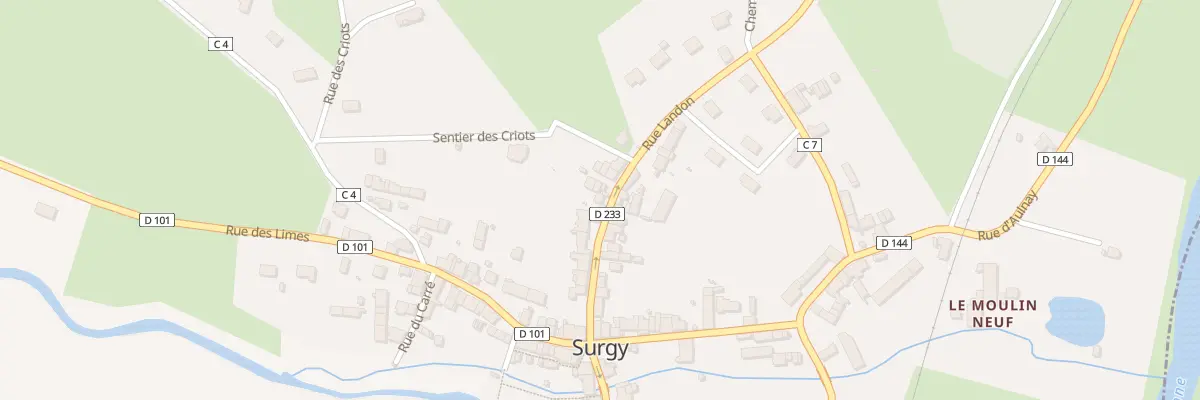 Plan du 11 Rue Landon à Surgy