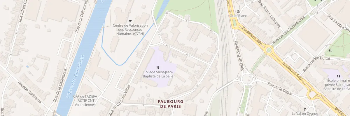 Plan du 25 Rue du Clos des Villas à Valenciennes