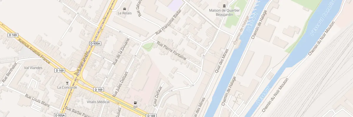 Plan du 9 Rue Pierre Fontaine à Valenciennes