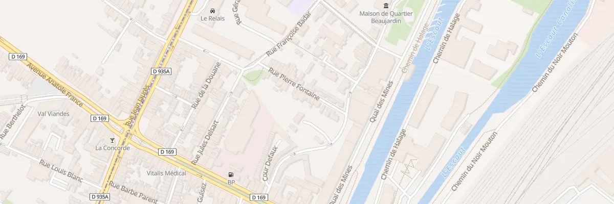 Plan du 7 Rue Pierre Fontaine à Valenciennes