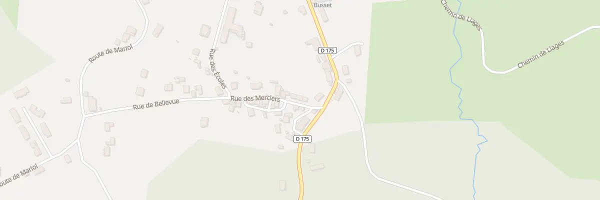 Plan du 4 Rue des Merciers à Busset